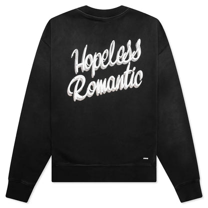 Hopeless Romantic Oversized Crew Black