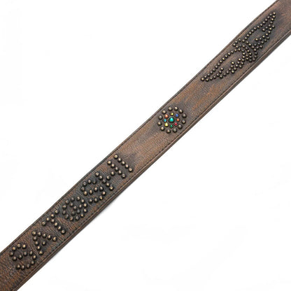 Racing Champion Studded Belt Brown