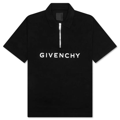 Classic Fit Polo w Branding Black
