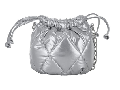 Bolsa de Hombro Ferretina Lola Diamante Plata para Mujer