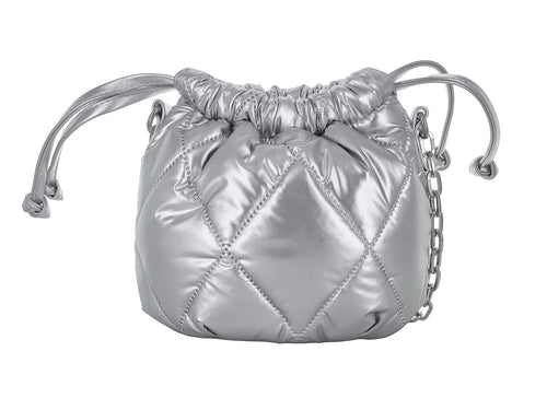 Bolsa de Hombro Ferretina Lola Diamante Plata para Mujer