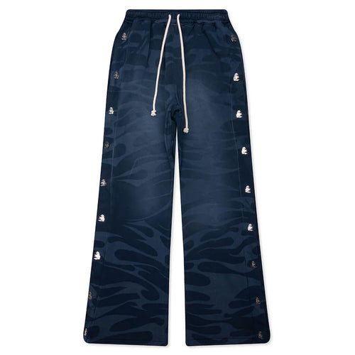 Snap Sweatpants with Flame Black