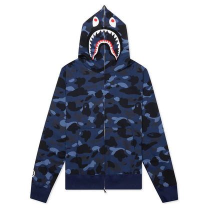 Camo Shark Full Zip Hoodie Navy