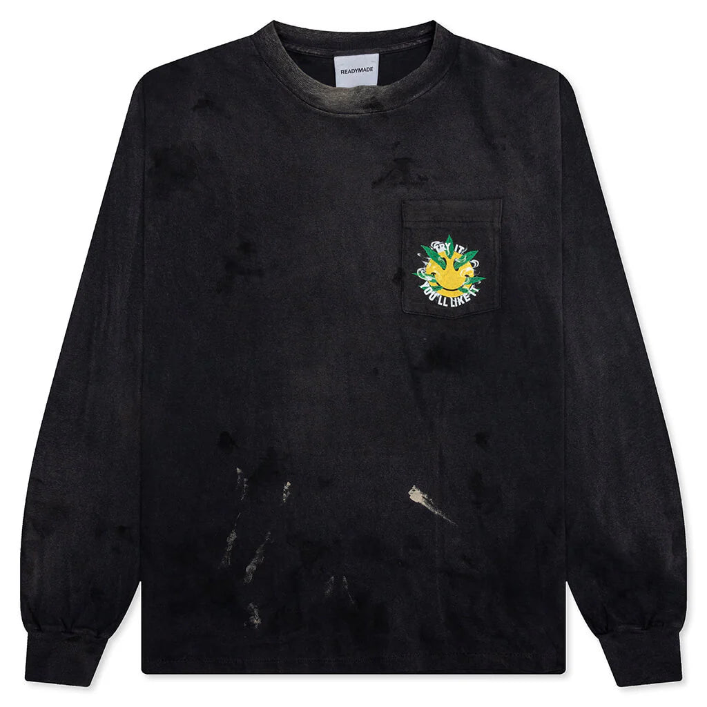L S Pocket T Shirt Snake Black